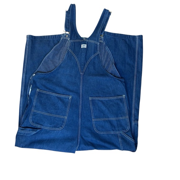 Liberty Denim Bib Overalls Men’s 40X32 Carpenter Work Pants 100% Cotton Blue - Picture 4 of 8